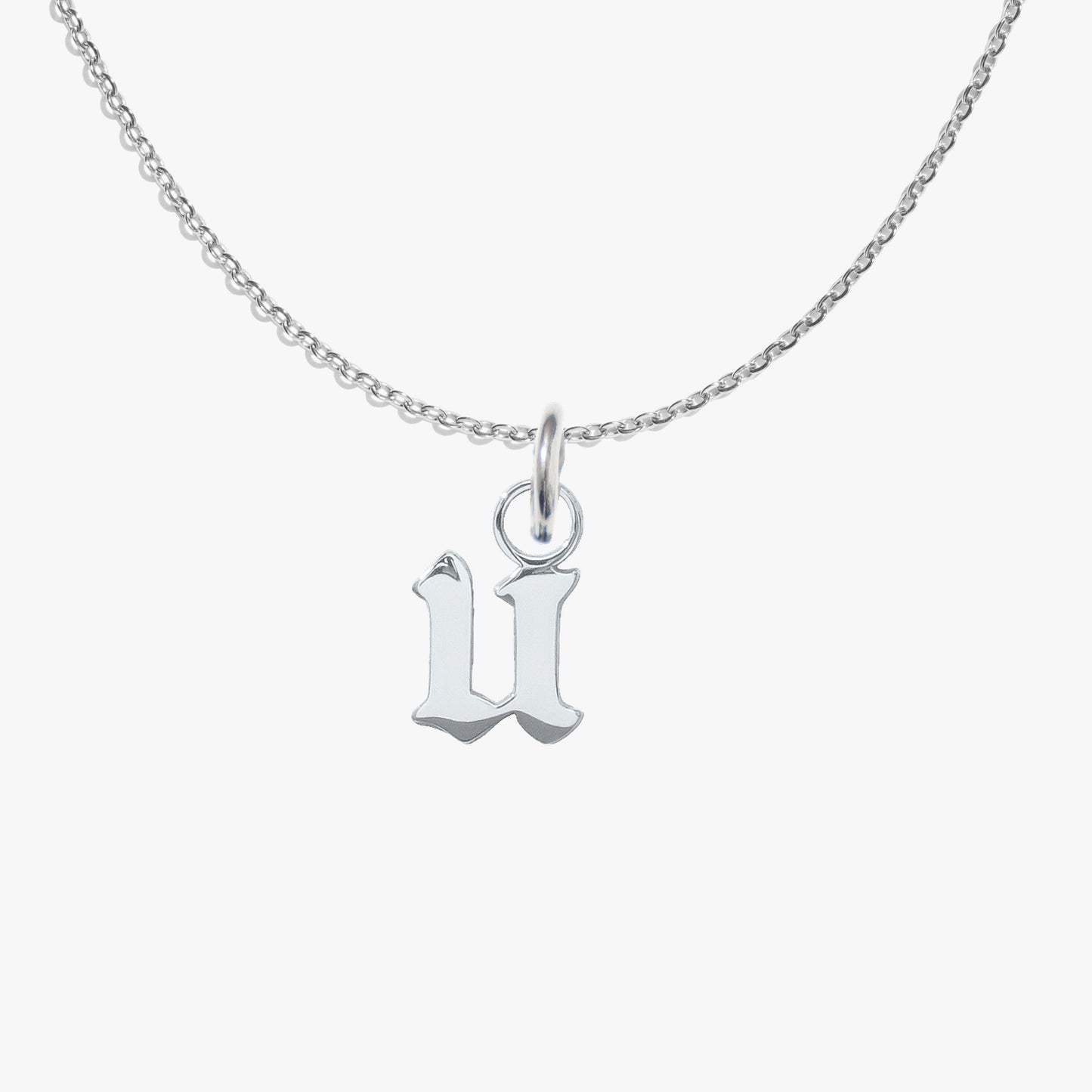 u, silver, pendant #pdp