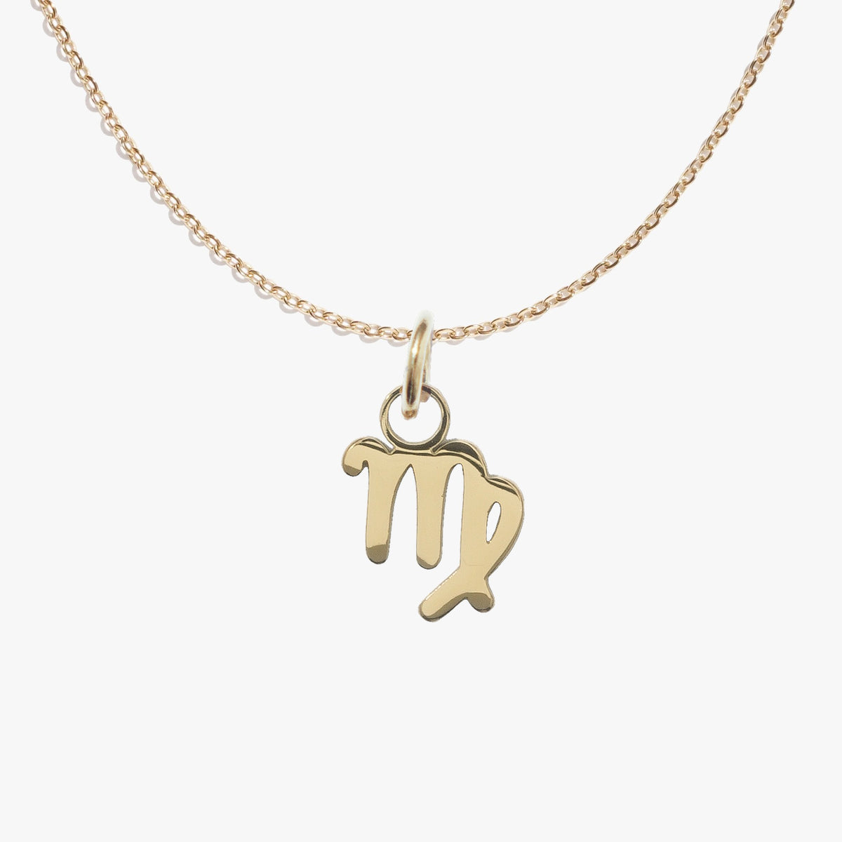 Virgo, gold, pendant #pdp