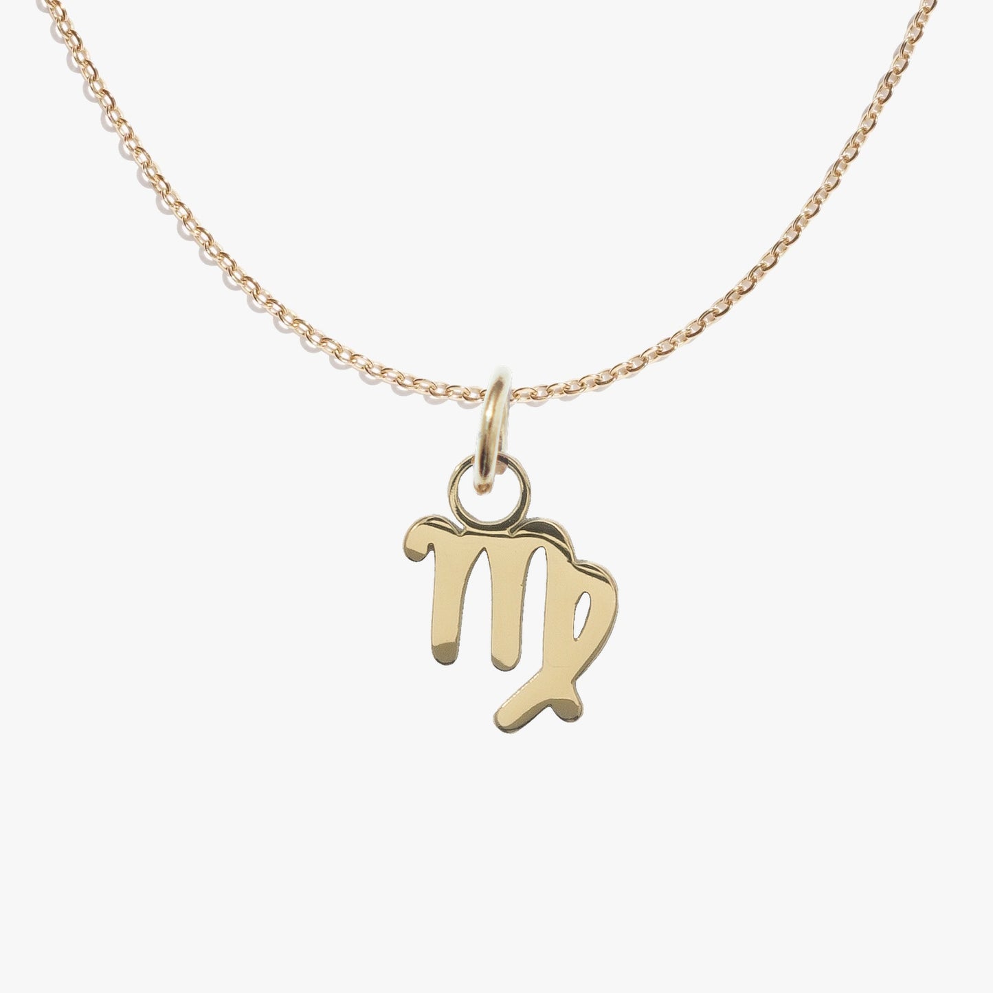 Virgo, gold, pendant #pdp