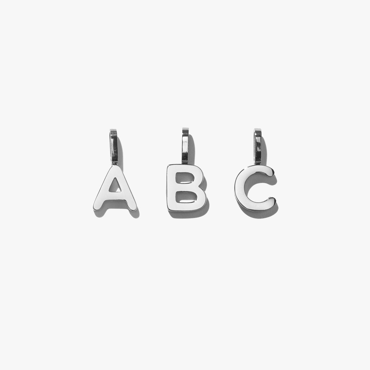 Oval Initial Charm Necklace - Uppercase Font x2