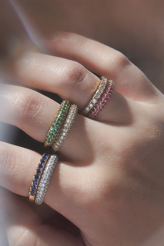 gold, silver, rose-gold