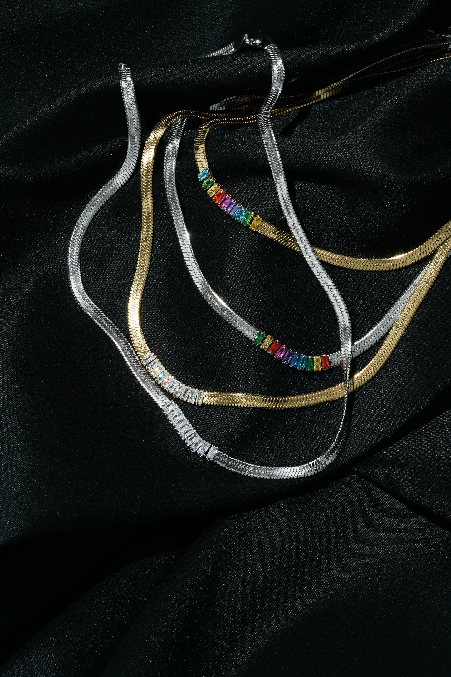 Rainbow Herringbone Chain