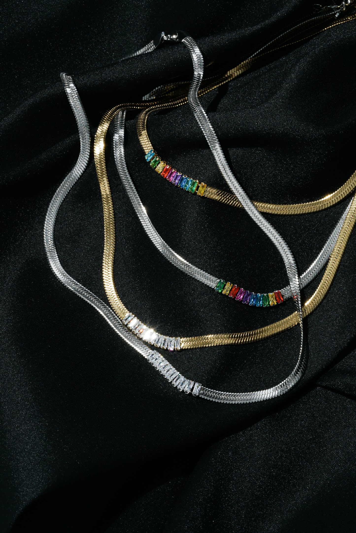 Rainbow Herringbone Chain