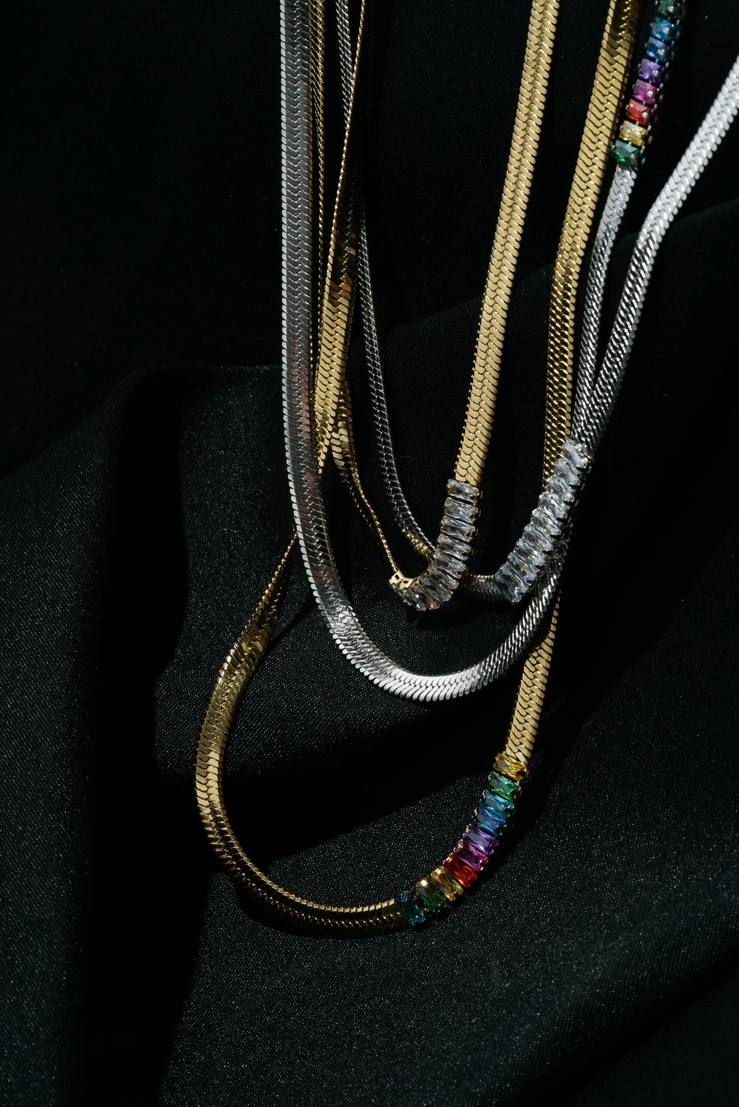 Rainbow Herringbone Chain