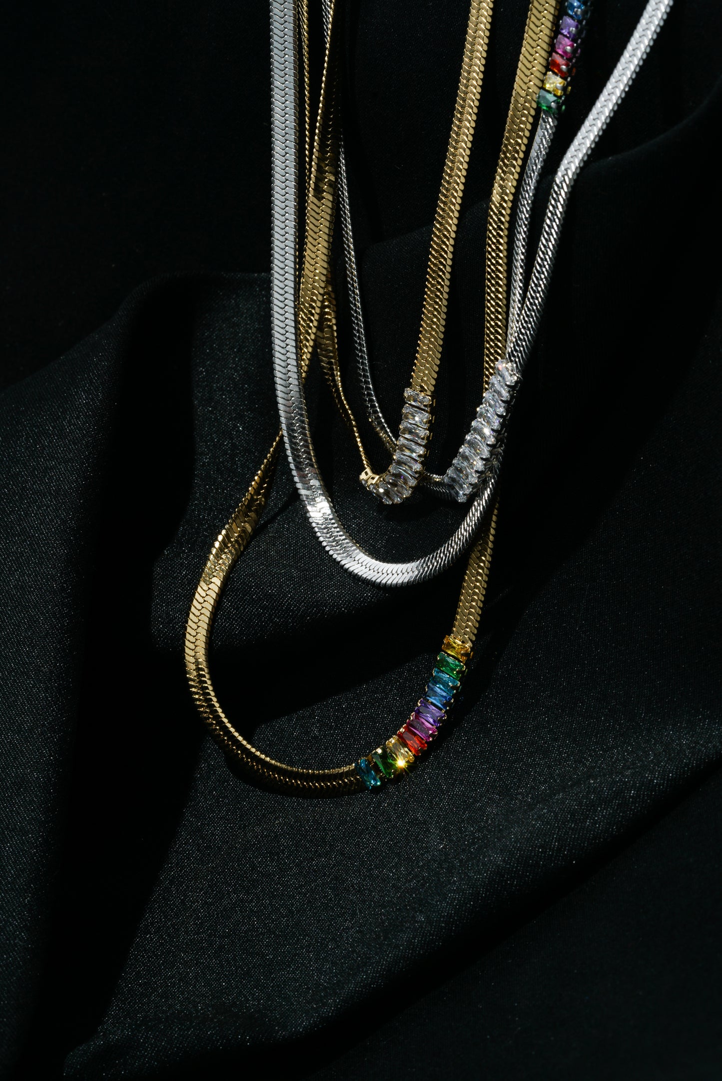 Rainbow Herringbone Chain