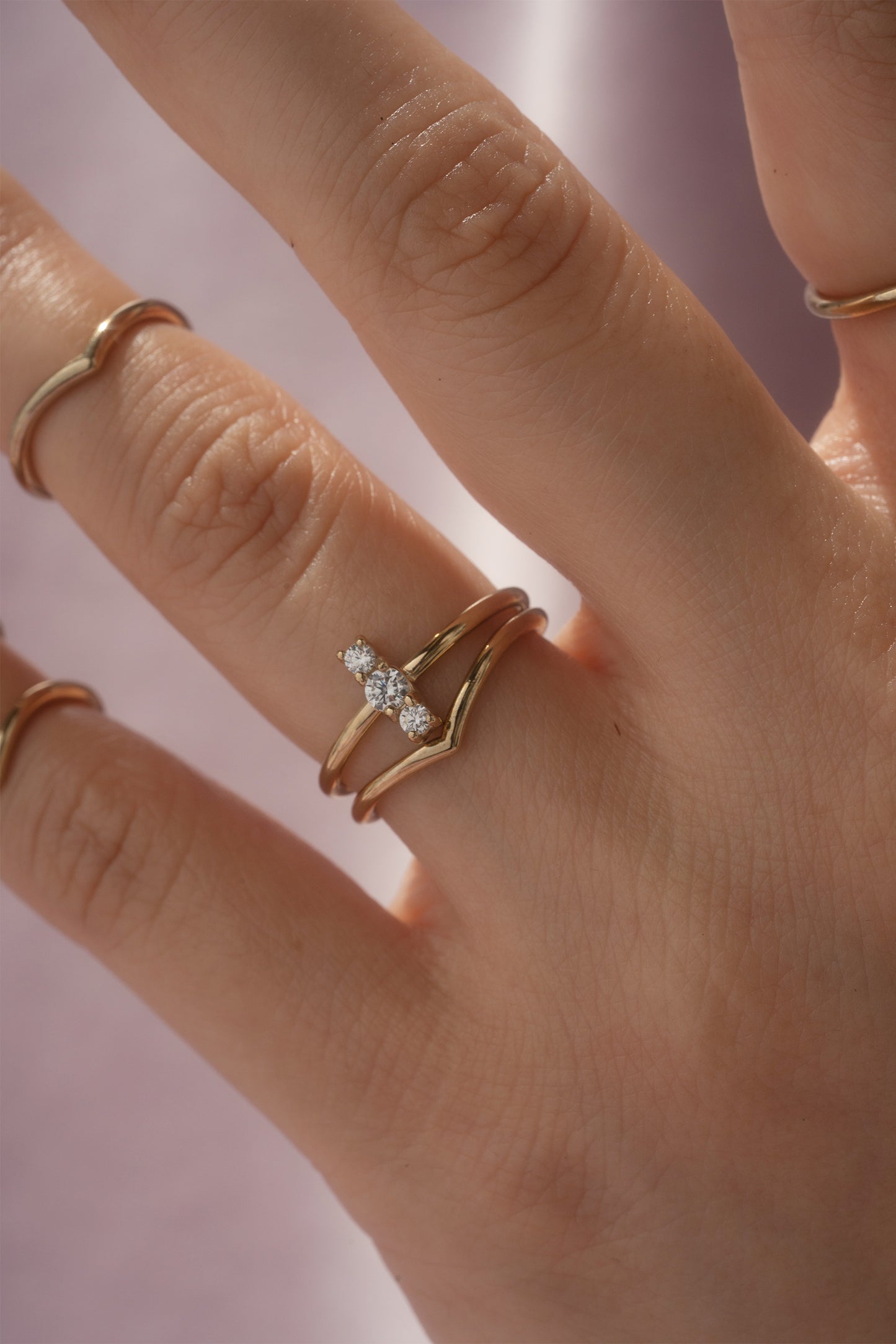 Chevron Midi Ring