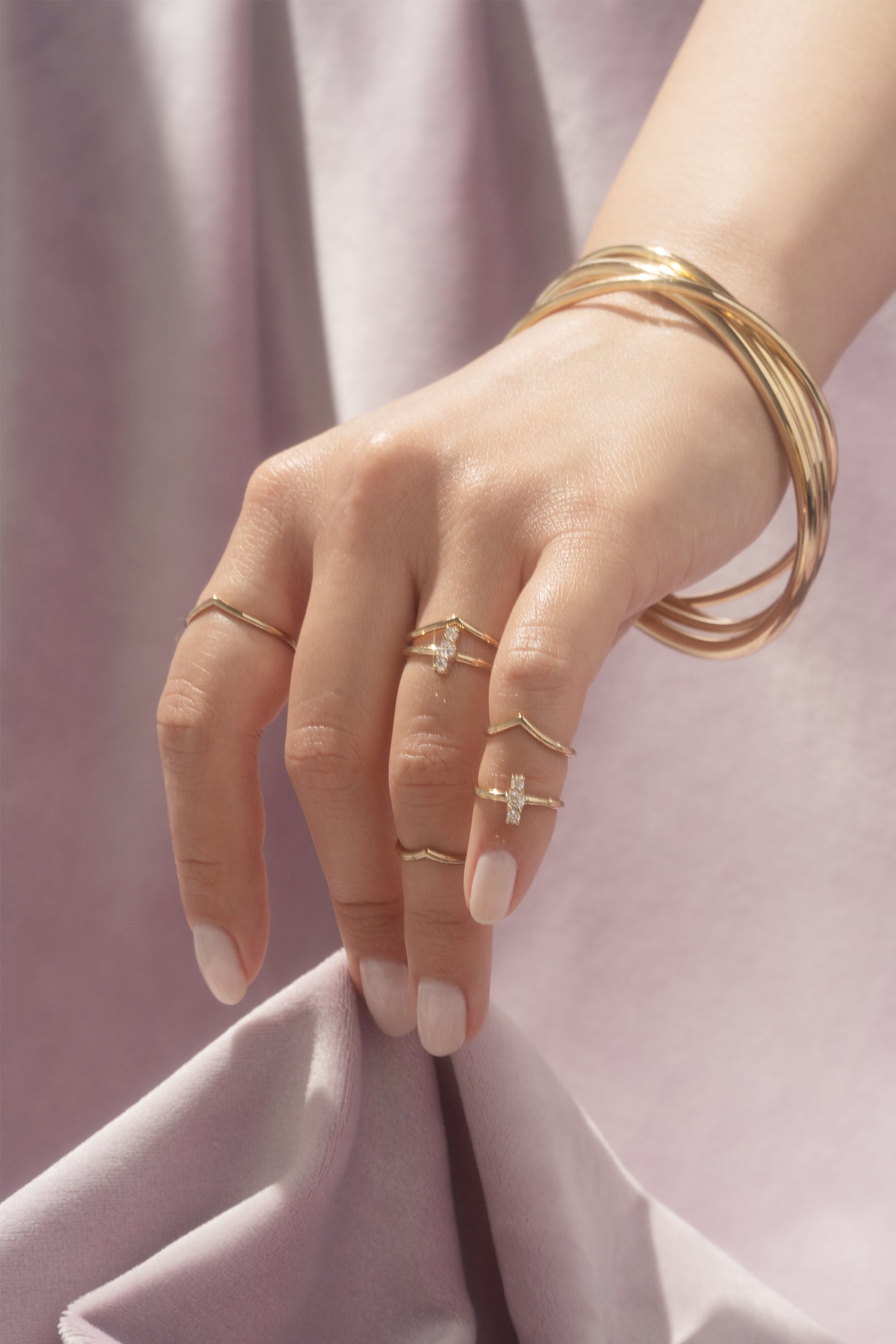 Chevron Midi Ring