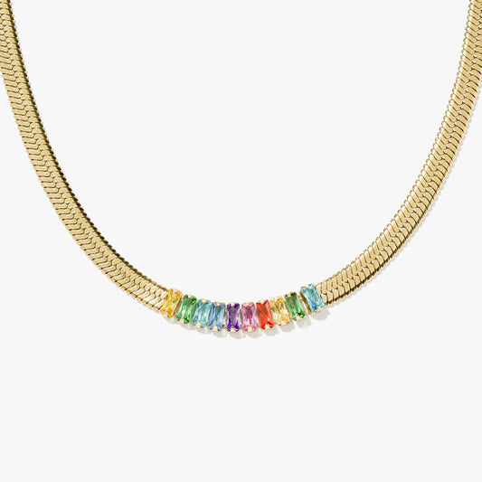 Rainbow Herringbone Chain