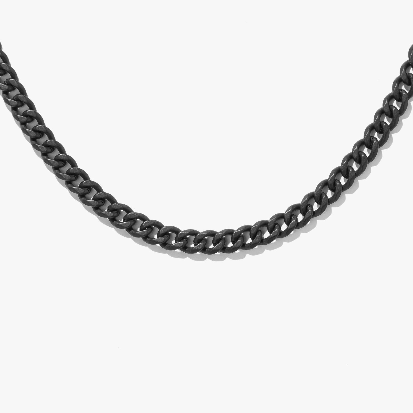 7mm Cuban Chain Matte Black / 18