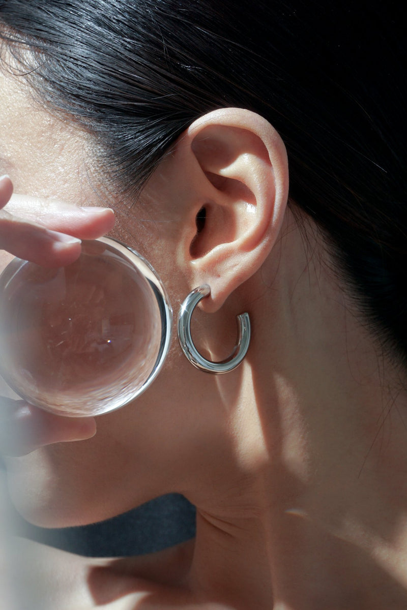 Rose gold shop chunky hoop earrings
