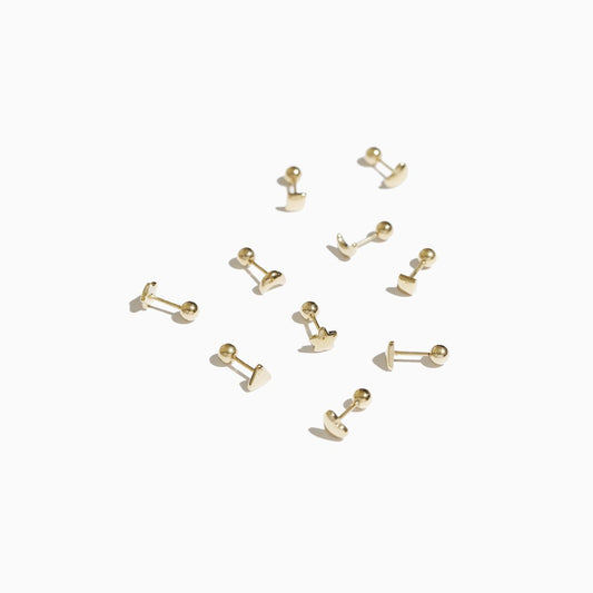 'Forever Sticker Earrings' - Gold