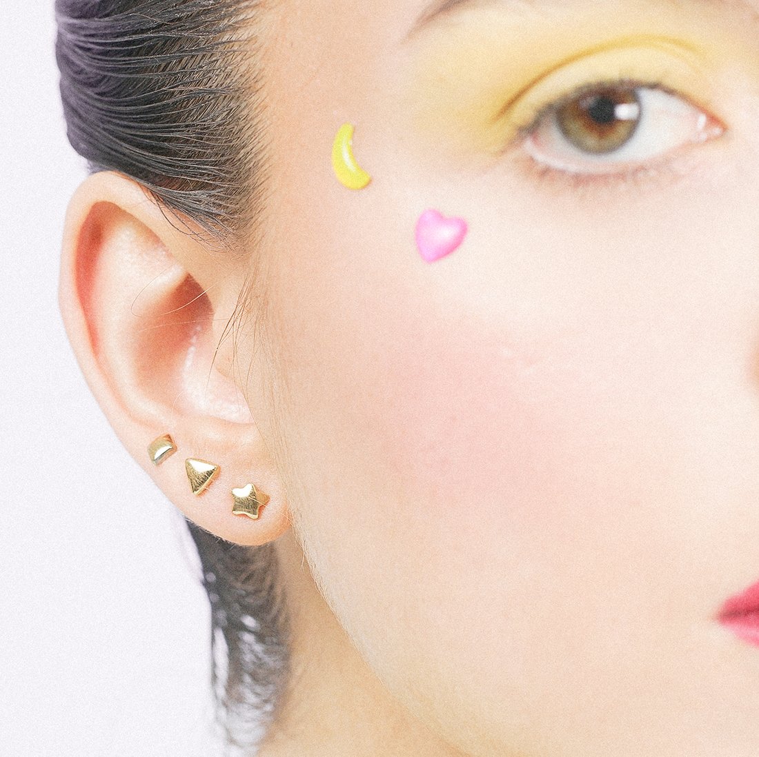 'Forever Sticker Earrings' - Gold
