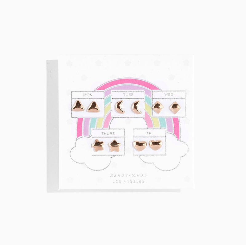 Forever Sticker Earrings' - Rose Gold