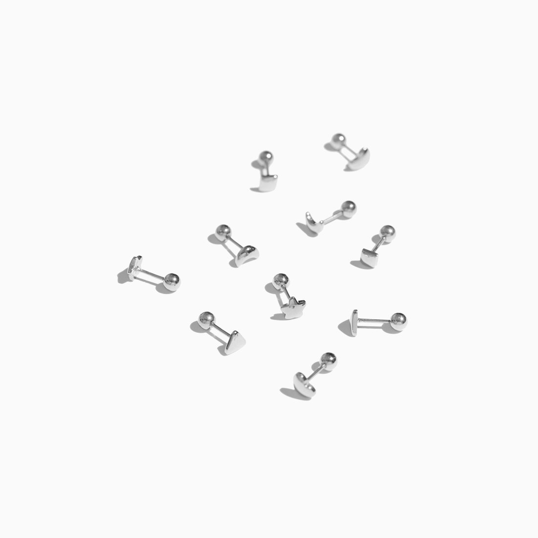 'Forever Sticker Earrings' - Silver